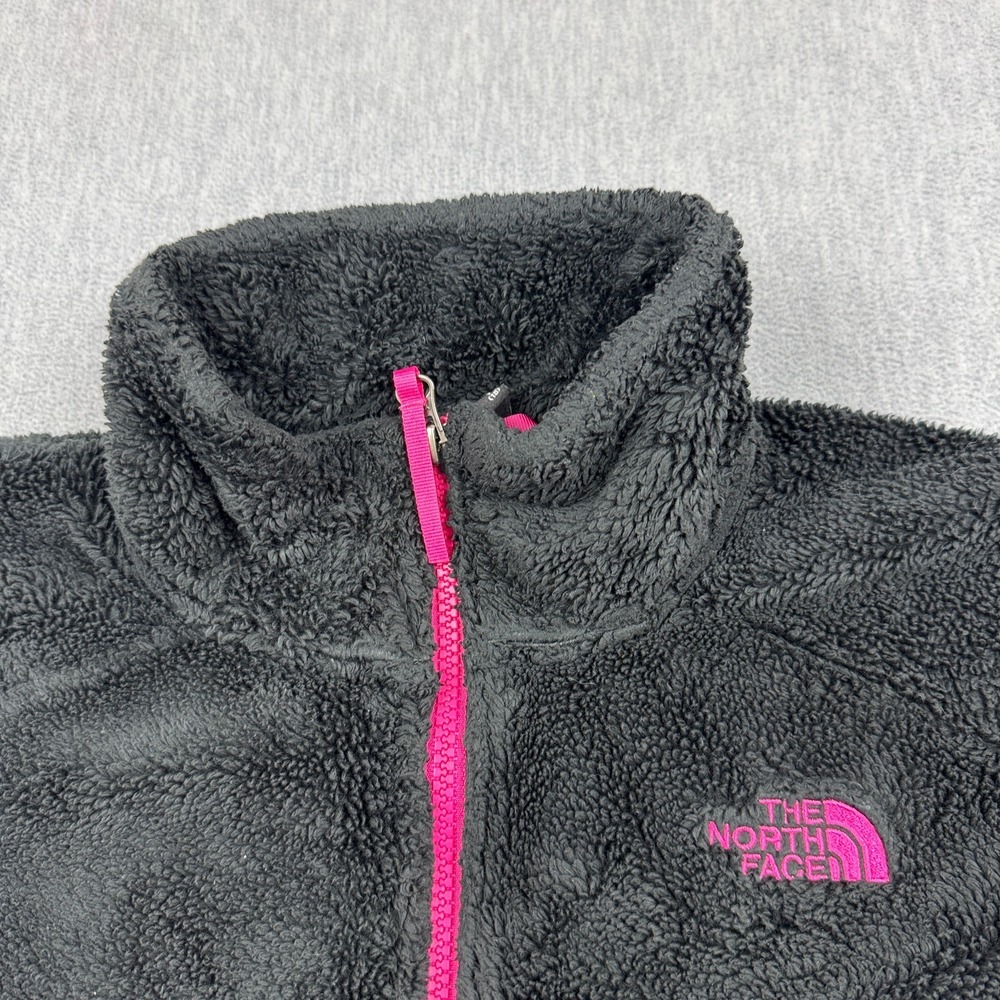 The North Face Jacket Teen‎ Girls XL 18 Black Pink Osolita High Fleece Full-Zip - Picture 3 of 12